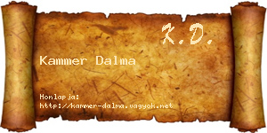 Kammer Dalma névjegykártya